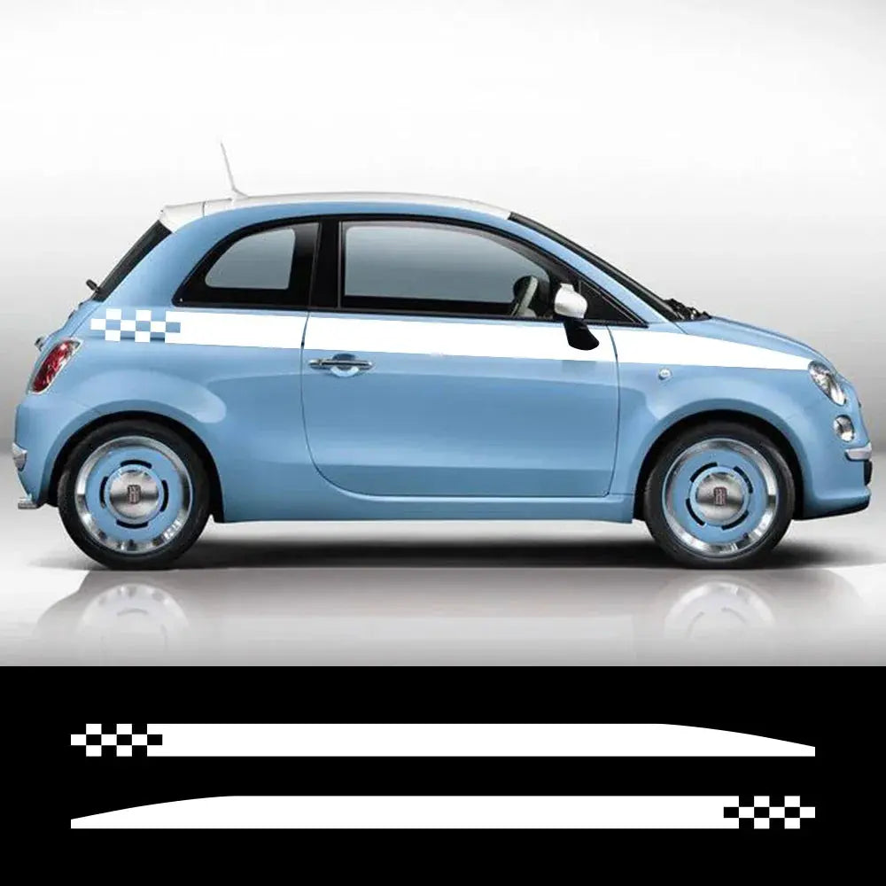Fiat 500 Kapı Şerit Sticker Yarış Seti | Sticker Master - Sticker Master