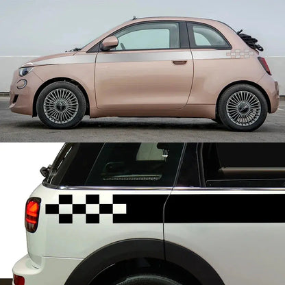 Fiat 500 Kapı Şerit Sticker Yarış Seti | Sticker Master - Sticker Master