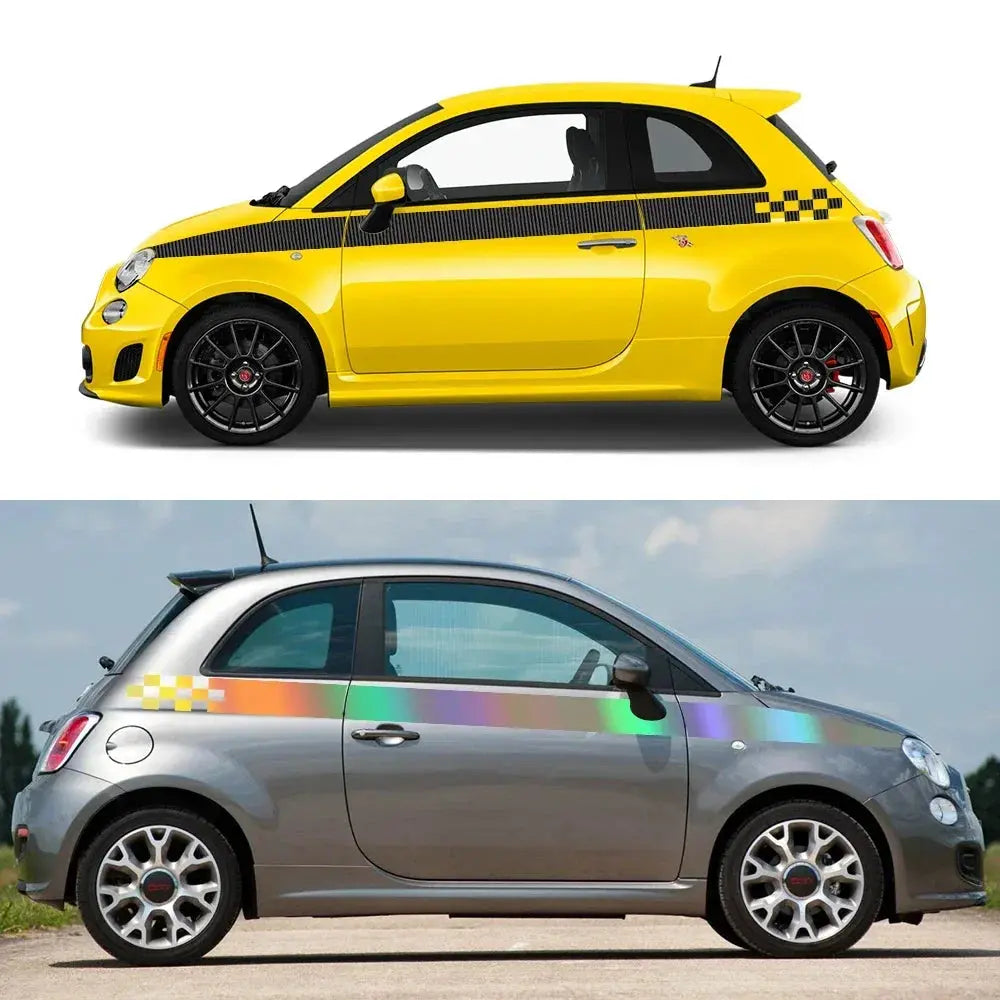 Fiat 500 Kapı Şerit Sticker Yarış Seti | Sticker Master - Sticker Master