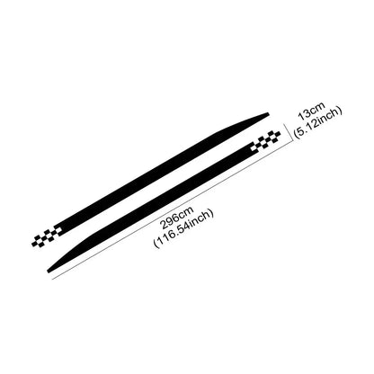 Fiat 500 Kapı Şerit Sticker Yarış Seti | Sticker Master - Sticker Master