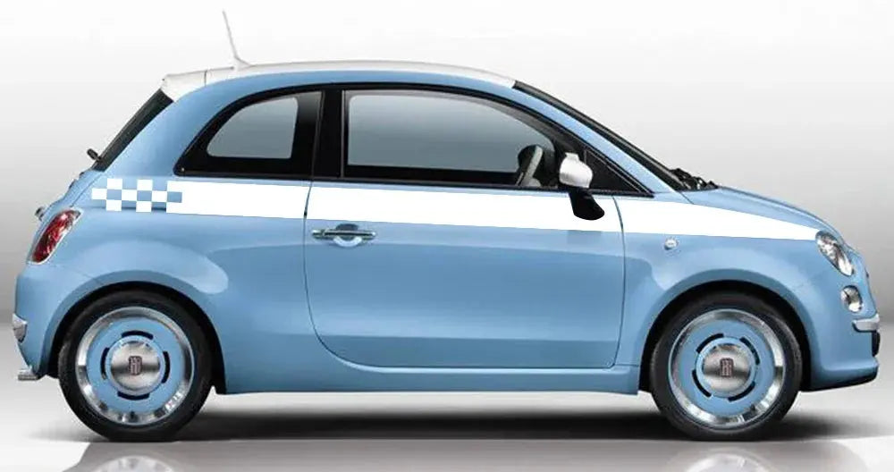 Fiat 500 Kapı Şerit Sticker Yarış Seti | Sticker Master - Sticker Master