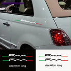Fiat 500 Sticker | İtalyan Şeritli Silüet Seti (2 Adet) | Sticker Master