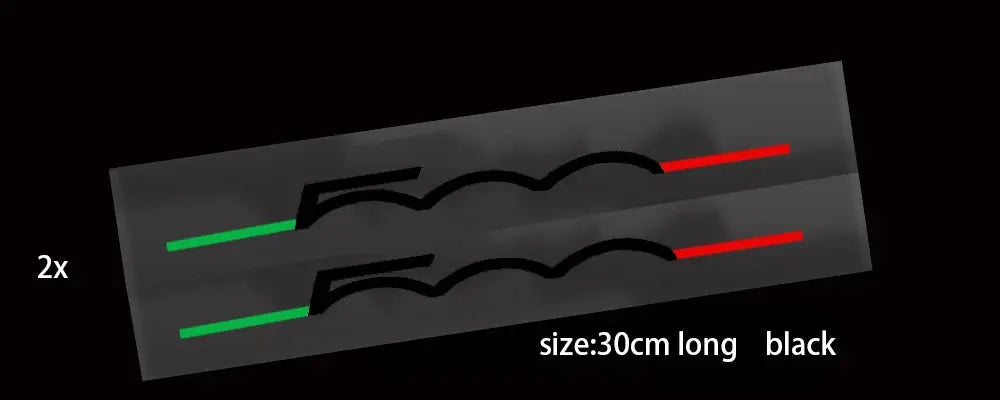 Fiat 500 Sticker | İtalyan Şeritli Silüet Seti (2 Adet) | Sticker Master - Sticker Master