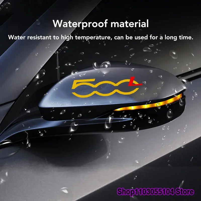 Fiat 500L Ayna Sticker Seti | Yan Ayna Çıkartması | Sticker Master Sticker Master