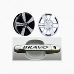 Sticker Master Fiat Bravo Kapı Kolu Jant Oto Araç Sticker Etiket - 10 Adet Sticker Master