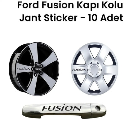 Sticker Master Ford Fusion Kapı Kolu Jant Sticker - 10 Adet Sticker Master