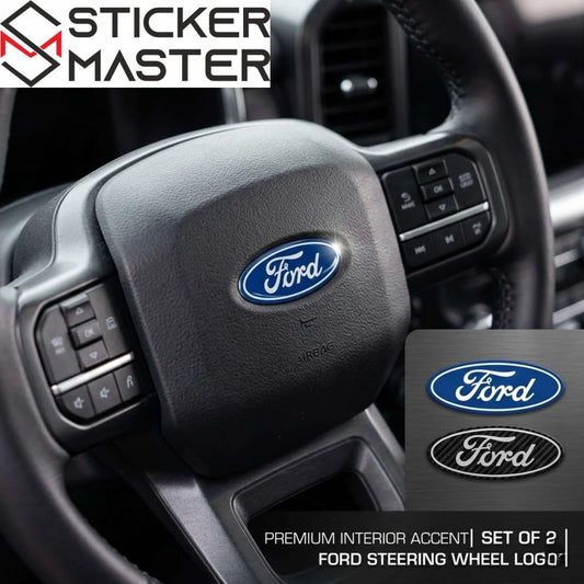 Ford Uyumlu Direksiyon Logo Sticker | Direksiyon Amblemi Kaplama Seti (2 Adet) Sticker Master