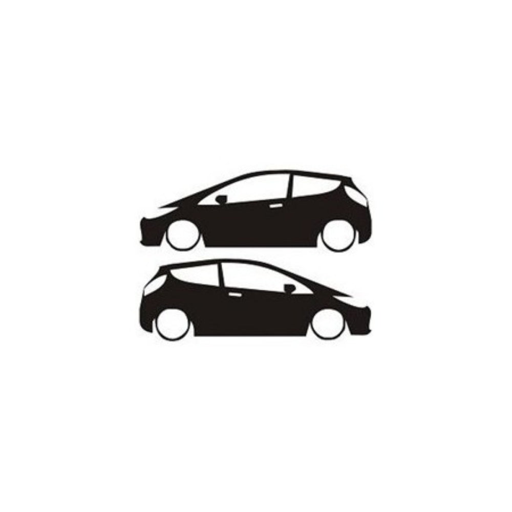 Sticker Master Ford Fiesta Basık Araç Oto Sticker – Minimalist Siluet Tasarım - Sağ Ve Sol
