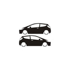 Sticker Master Ford Fiesta Basık Araç Oto Sticker – Minimalist Siluet Tasarım - Sağ Ve Sol