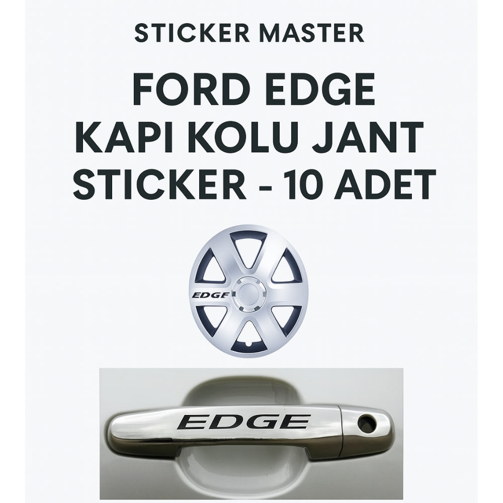 Sticker Master Ford Edge Kapı Kolu Jant Sticker - 10 Adet
