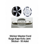 Sticker Master Ford Kuga Kapı Kolu Jant Sticker - 10 Adet
