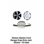 Sticker Master Ford Ranger Kapı Kolu Jant Sticker - 10 Adet