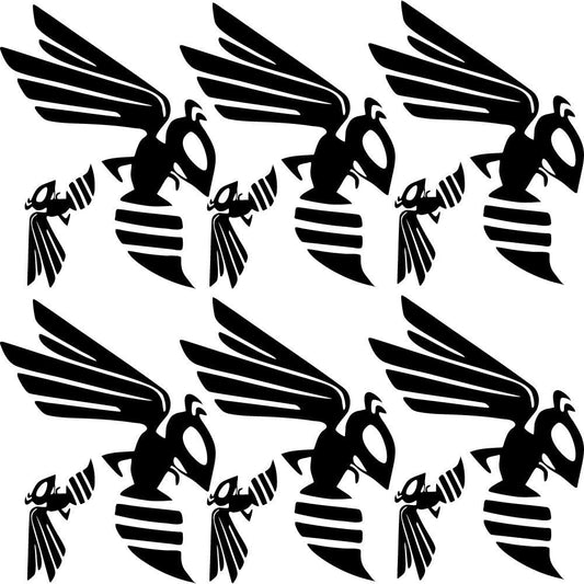 Sticker Master Frelon Hornet Eşek Arısı Sponsor Set Oto Motor Araba Sticker