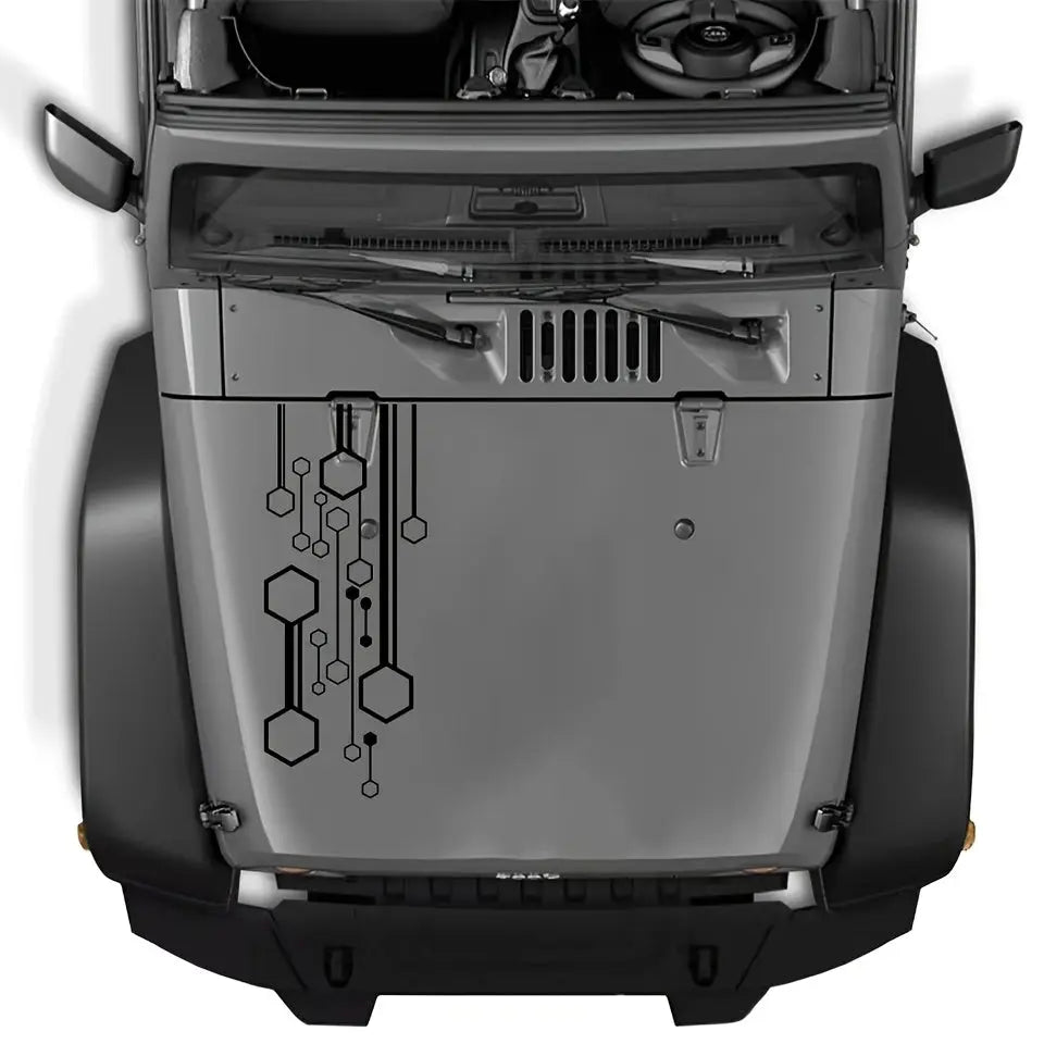 Fütüristik Petek Desenli Kaput Stickerı - Sticker Master Sticker Master