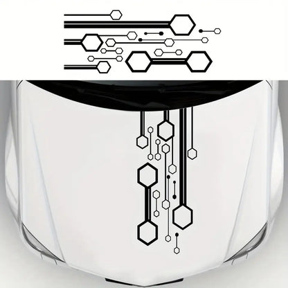 Fütüristik Petek Desenli Kaput Stickerı - Sticker Master Sticker Master