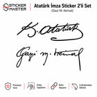Gazi M. Kemal ve K. Atatürk İmza Sticker Seti