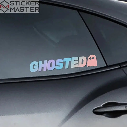 Ghosted Sticker | Hayalet İkonlu JDM Tarzı Yazı Decal (23.5 cm) Sticker Master