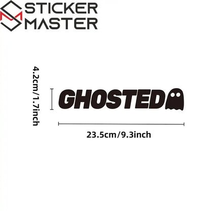 Ghosted Sticker | Hayalet İkonlu JDM Tarzı Yazı Decal (23.5 cm) Sticker Master