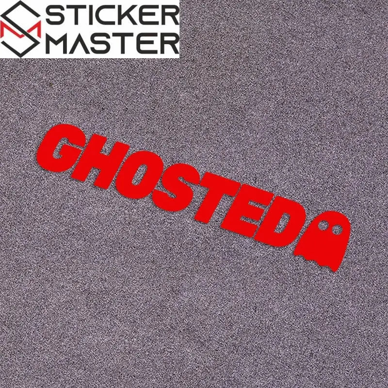 Ghosted Sticker | Hayalet İkonlu JDM Tarzı Yazı Decal (23.5 cm) Sticker Master