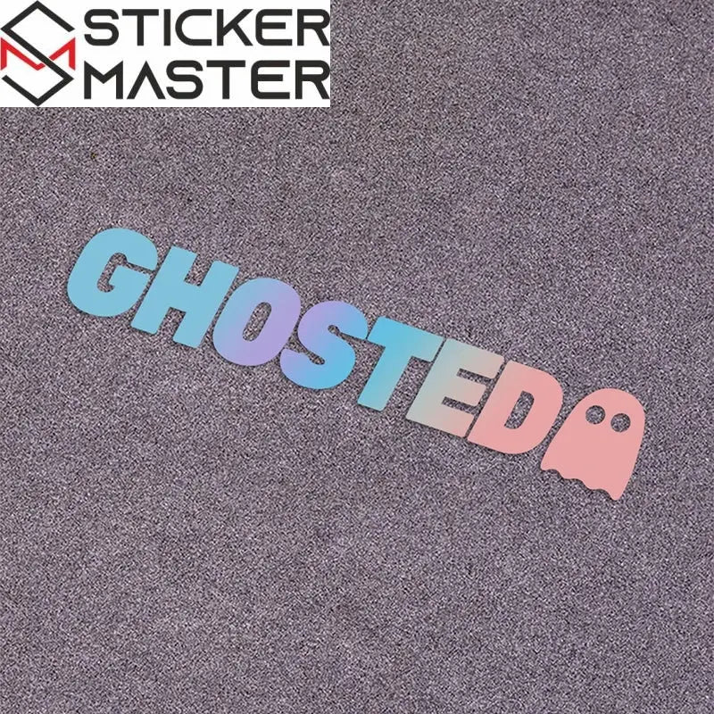 Ghosted Sticker | Hayalet İkonlu JDM Tarzı Yazı Decal (23.5 cm) Sticker Master