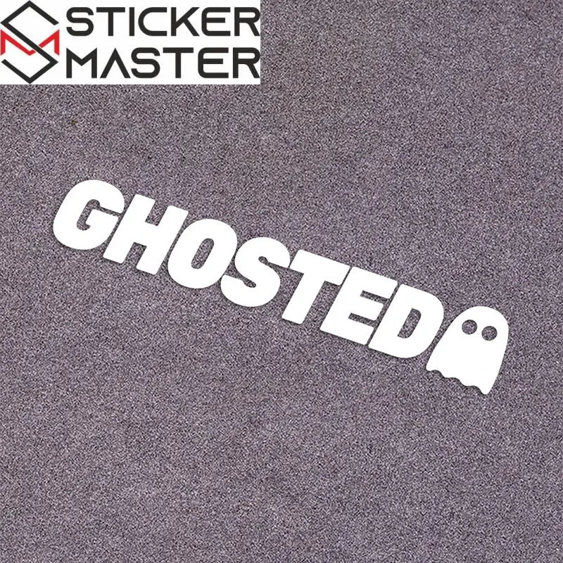 Ghosted Sticker | Hayalet İkonlu JDM Tarzı Yazı Decal (23.5 cm) Sticker Master