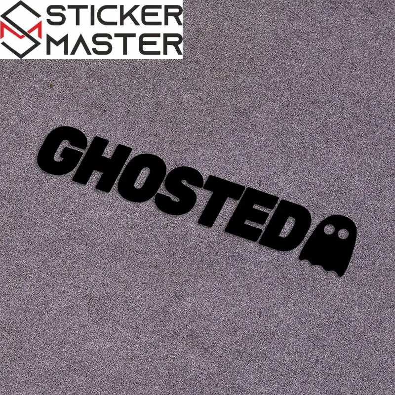 Ghosted Sticker | Hayalet İkonlu JDM Tarzı Yazı Decal (23.5 cm) Sticker Master