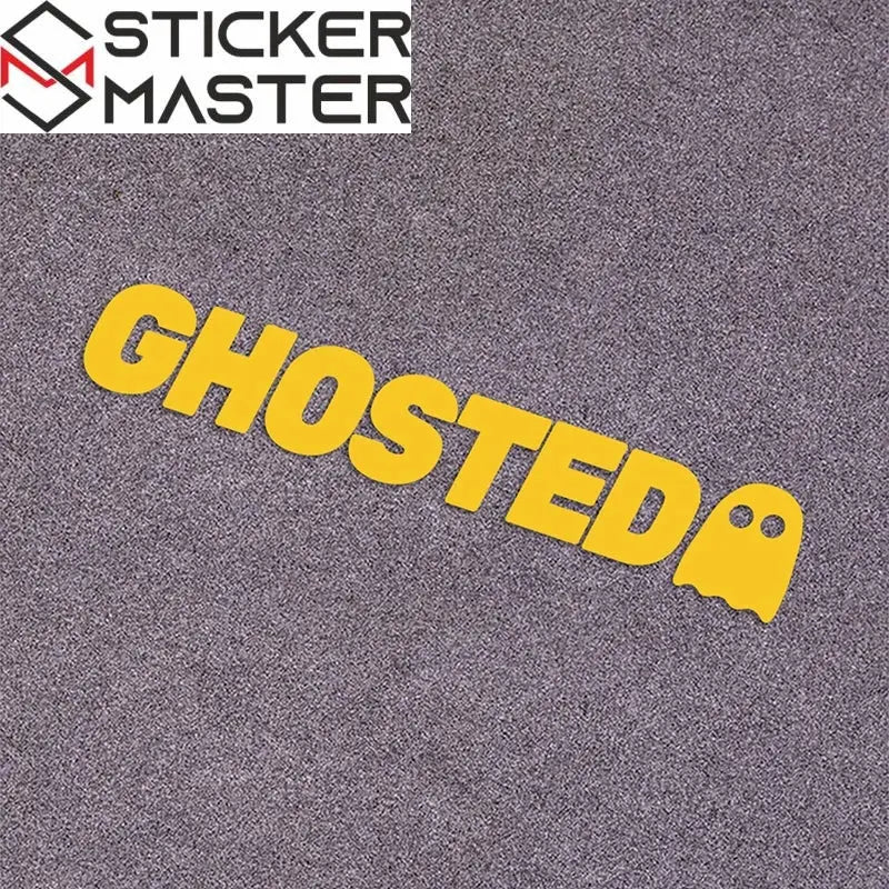 Ghosted Sticker | Hayalet İkonlu JDM Tarzı Yazı Decal (23.5 cm) Sticker Master