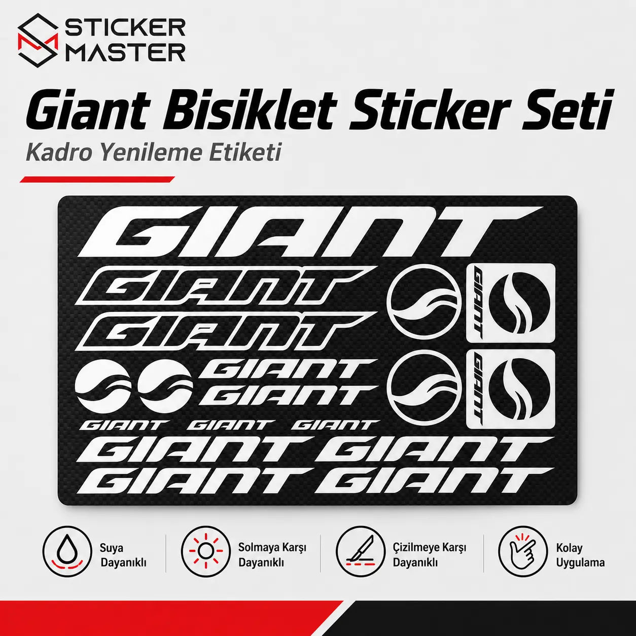 Giant Bisiklet Sticker Seti | Kadro Yenileme Etiketi | Sticker Master gorsel detay