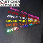 Gives You Wings Sticker | Motosiklet Kask ve Vizör İçin Kanatlandıran Decal (15x1 cm)