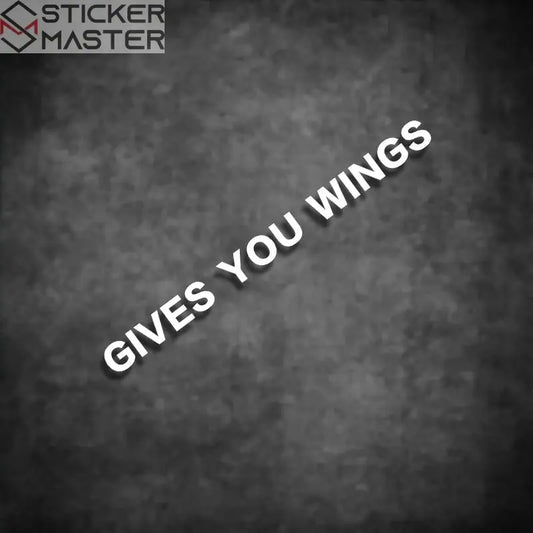 Gives You Wings Sticker | Motosiklet Kask ve Vizör İçin Kanatlandıran Decal (15x1 cm) Sticker Master