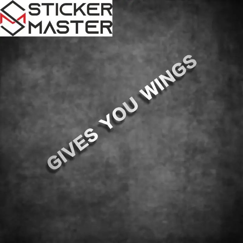 Gives You Wings Sticker | Motosiklet Kask ve Vizör İçin Kanatlandıran Decal (15x1 cm) Sticker Master