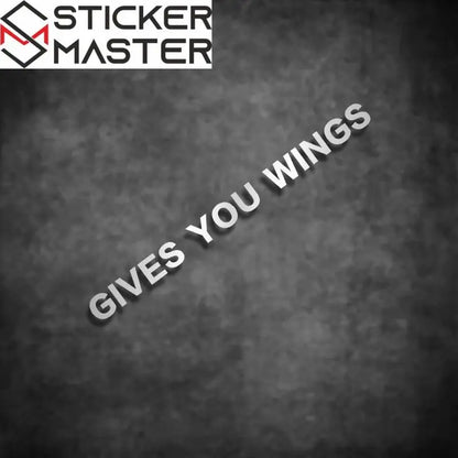 Gives You Wings Sticker | Motosiklet Kask ve Vizör İçin Kanatlandıran Decal (15x1 cm) Sticker Master