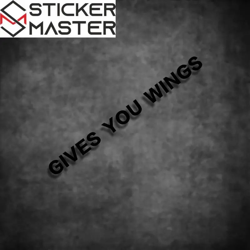 Gives You Wings Sticker | Motosiklet Kask ve Vizör İçin Kanatlandıran Decal (15x1 cm) Sticker Master