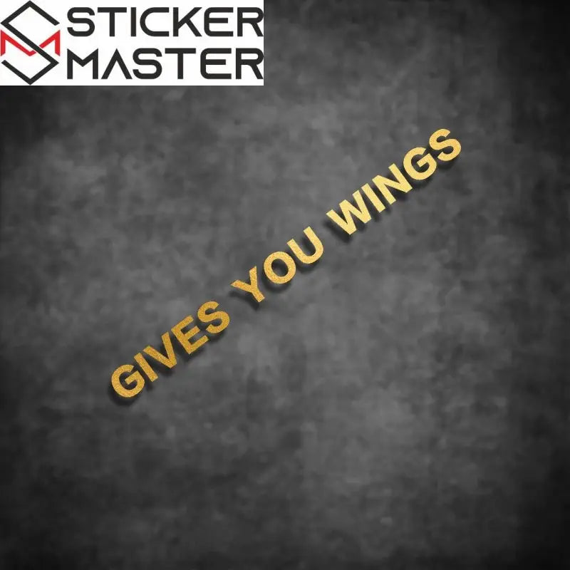 Gives You Wings Sticker | Motosiklet Kask ve Vizör İçin Kanatlandıran Decal (15x1 cm) Sticker Master