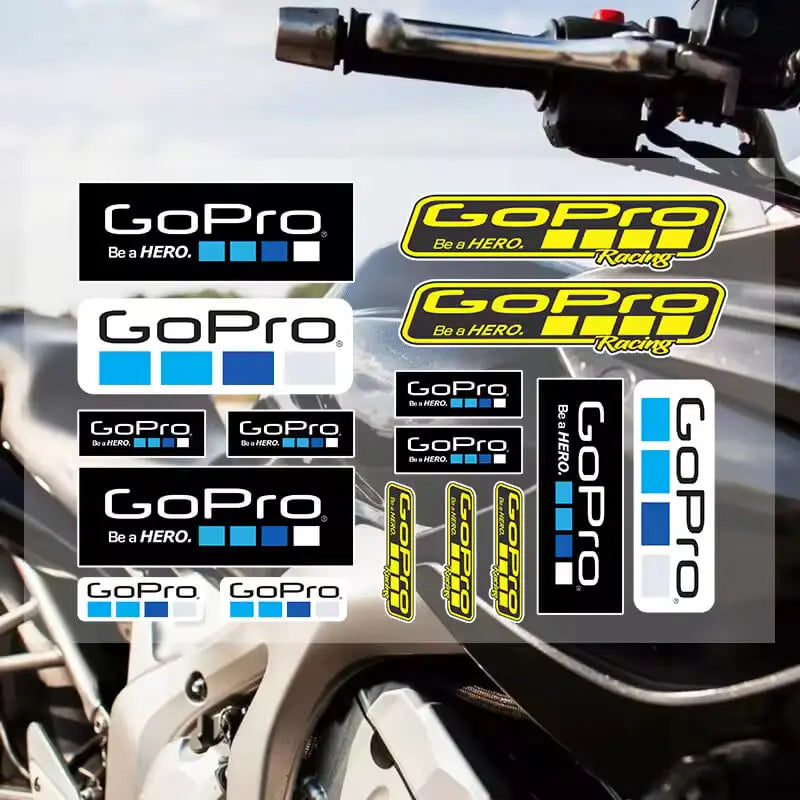 GoPro Sticker Seti | Be a HERO Logo ve Kask Etiketi - Sticker Master
