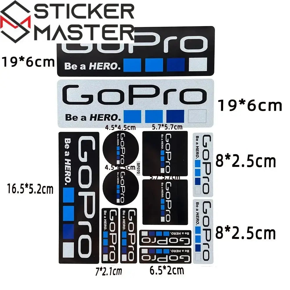 Sticker Master GoPro HERO Extreme Sports Sticker Motor Araç Çıkartma Etiket - Sticker Master
