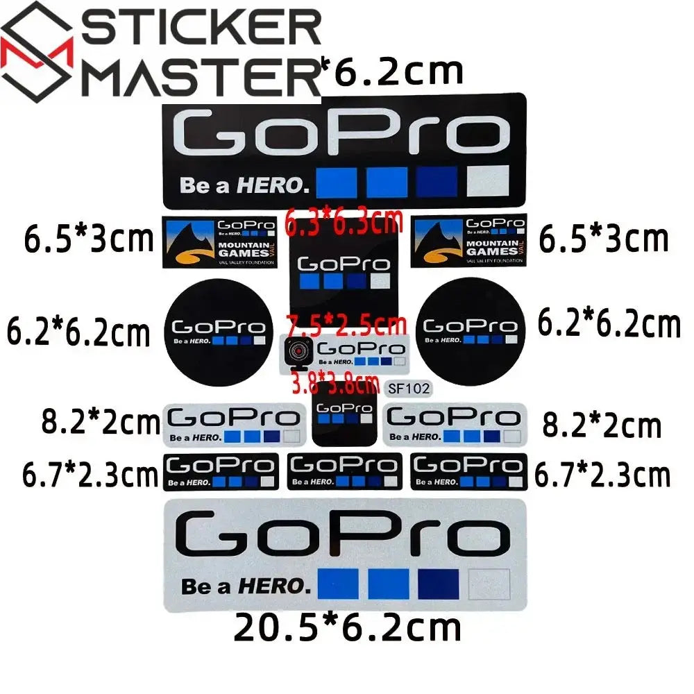 Sticker Master GoPro HERO Extreme Sports Sticker Motor Araç Çıkartma Etiket - Sticker Master