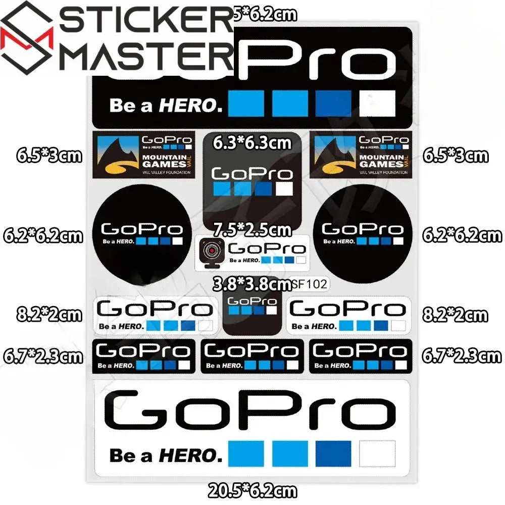 Sticker Master GoPro HERO Extreme Sports Sticker Motor Araç Çıkartma Etiket - Sticker Master