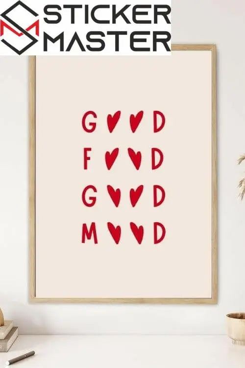 Good Food Good Mood Poster Mutfak Tablosu - Sticker Master dekoratif sticker ürün görseli