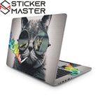Gözlüklü Kedi Laptop Sticker Kedi 7 Renkli Vinil Kaplama | Sticker Master