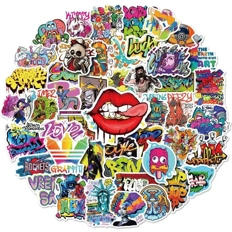 Graffiti Sticker Seti (50 Adet) Sokak Sanatı Etiketi | Sticker Master - Sticker Master
