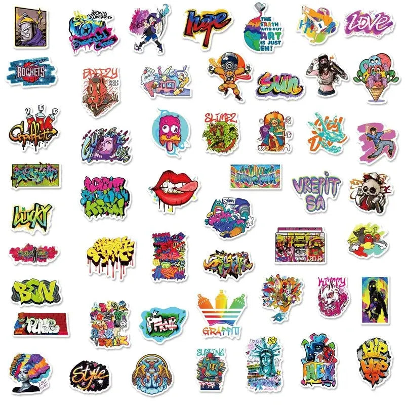 Graffiti Sticker Seti (50 Adet) Sokak Sanatı Etiketi | Sticker Master - Sticker Master
