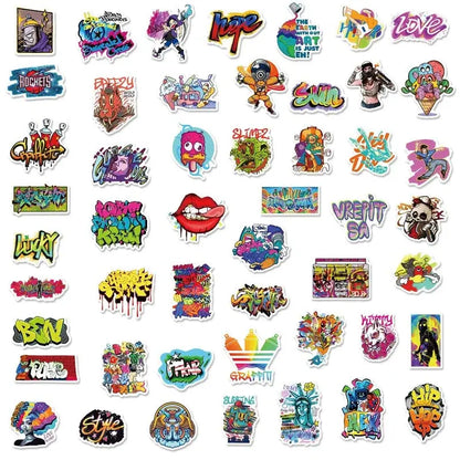 Graffiti Sticker Seti (50 Adet) Sokak Sanatı Etiketi | Sticker Master - Sticker Master