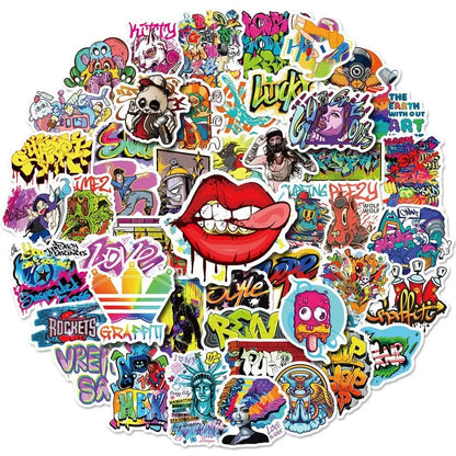 Graffiti Sticker Seti (50 Adet) Sokak Sanatı Etiketi | Sticker Master - Sticker Master