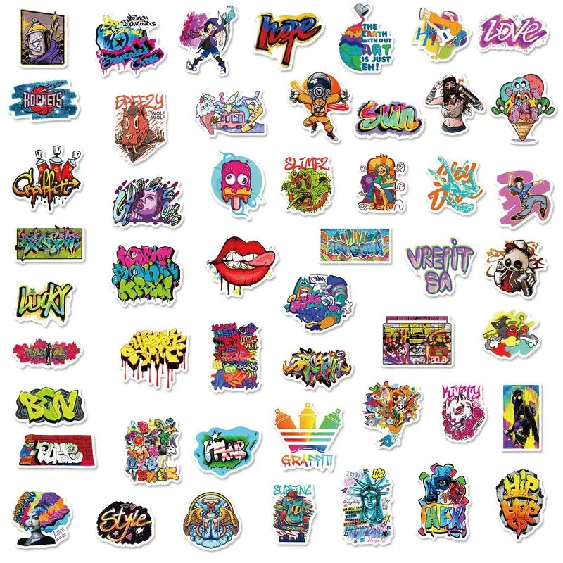 Graffiti Sticker Seti (50 Adet) Sokak Sanatı Etiketi | Sticker Master - Sticker Master