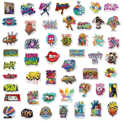 Graffiti Sticker Seti (50 Adet) Sokak Sanatı Etiketi | Sticker Master - Sticker Master