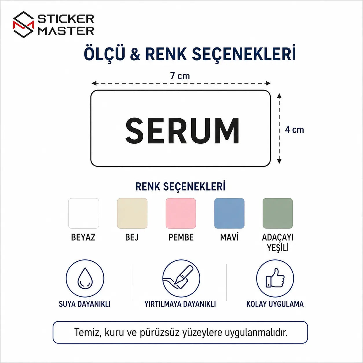Gunluk Cilt Bakim Rutini Takip Etiket Seti 24 Parca icerik ve olcu
