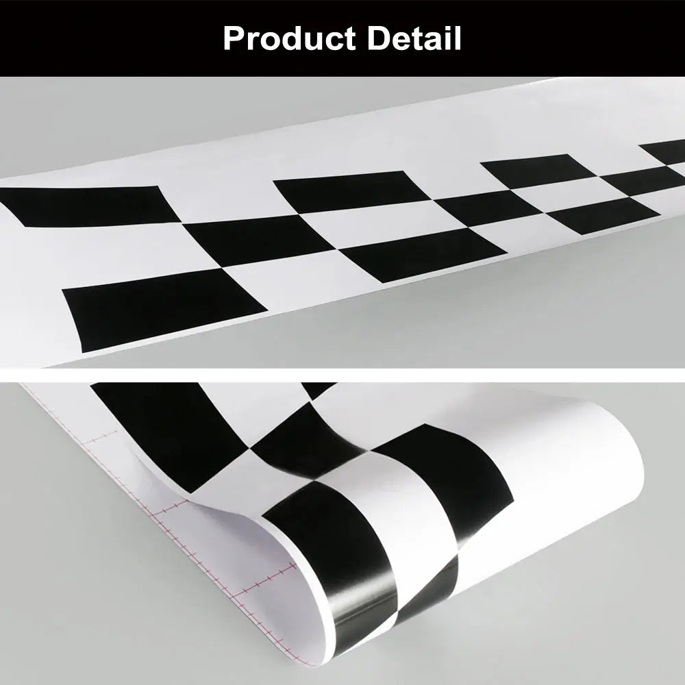 Sticker Master Yarış Çizgili Damalı Bayrak Araba Sticker Seti (2 Adet) Sticker Master