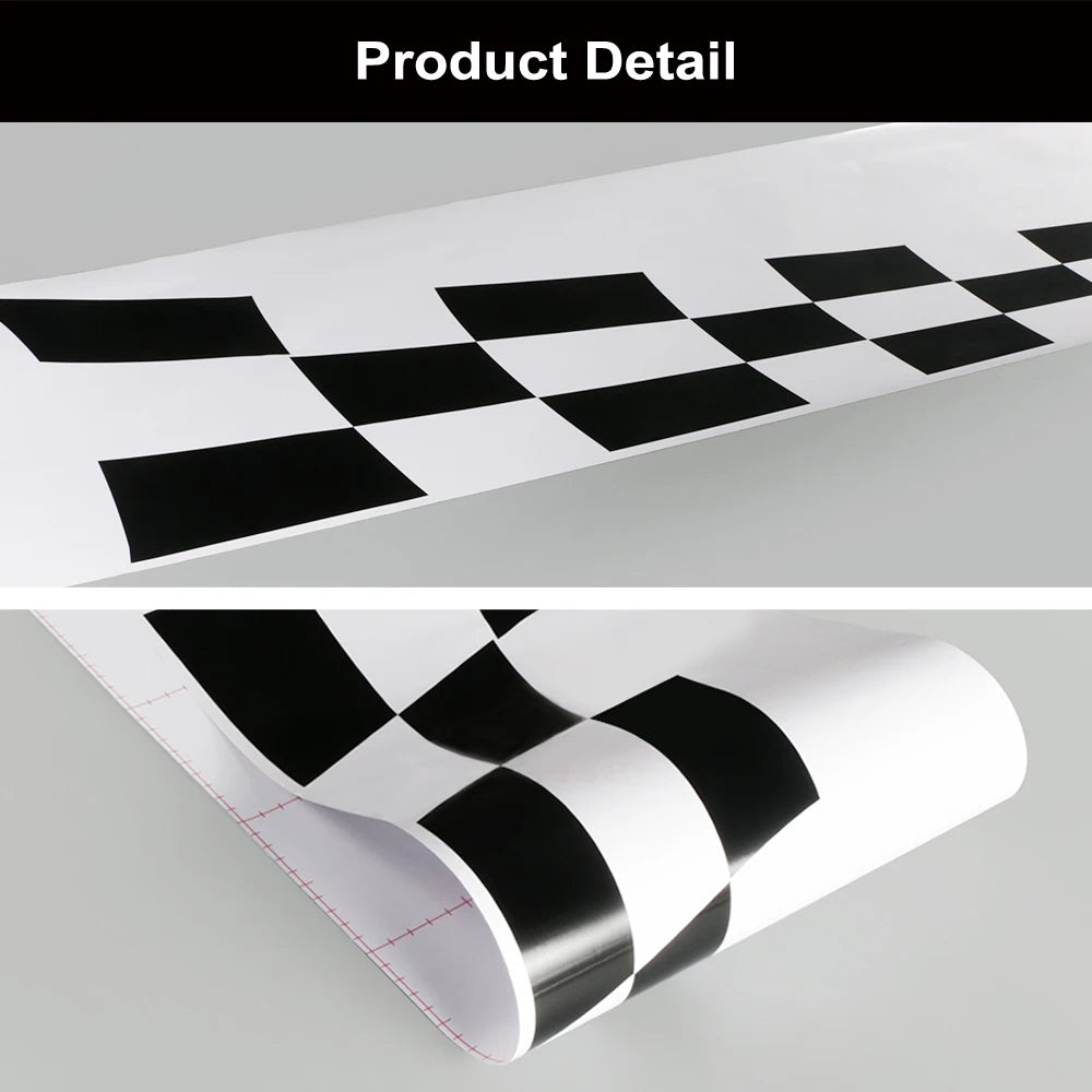Sticker Master Yarış Çizgili Damalı Bayrak Araba Sticker Seti (2 Adet)