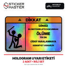 Vespa Uyumlu Hologram Motoruma Dokunma Sticker | 2 Adet